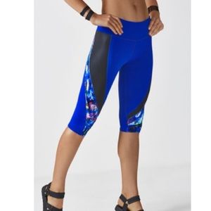 Fabletics “Tangier” Power hold Capri in Blue/Reef/Liquid black